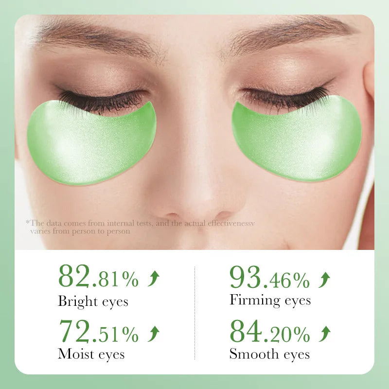60 Pieces of Aloe Vera Collagen Eye Mask Moisturizing Firming , Bright and Transparent Eye Mask Patches, Suitable for All Skin